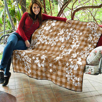 Hibiscus Pakala Bronze Brown Quilt Tropical Floral Stylized LT01 - Polynesian Pride