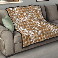 Hibiscus Pakala Bronze Brown Quilt Tropical Floral Stylized LT01 - Polynesian Pride