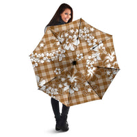 Hibiscus Pakala Bronze Brown Umbrella Tropical Floral Stylized LT01 - Polynesian Pride
