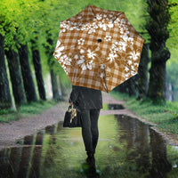 Hibiscus Pakala Bronze Brown Umbrella Tropical Floral Stylized LT01 - Polynesian Pride