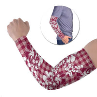 Hibiscus Pakala Royal Magenta Arm Sleeves Tropical Floral Stylized LT01 Set of 2 Magenta - Polynesian Pride