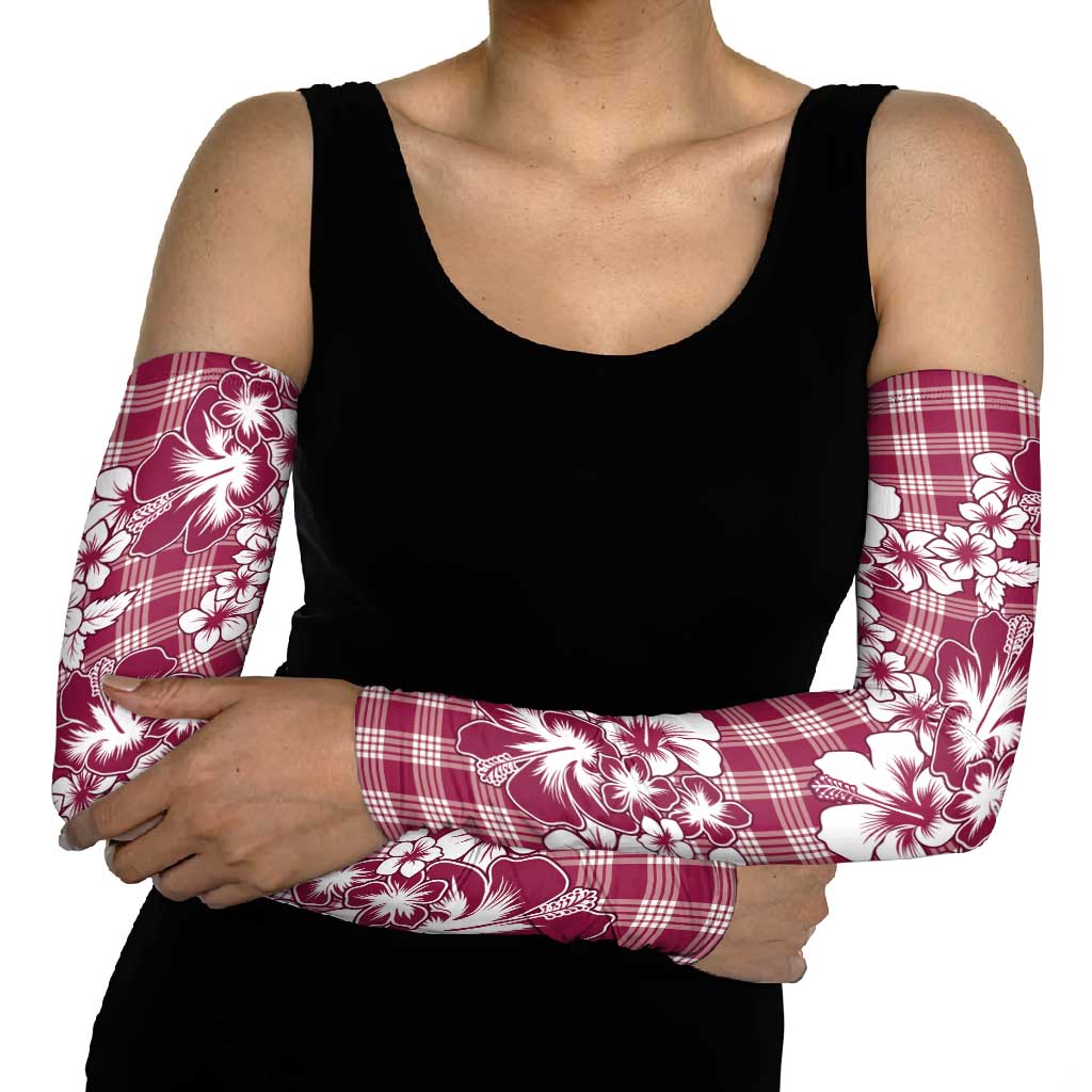 Hibiscus Pakala Royal Magenta Arm Sleeves Tropical Floral Stylized LT01 - Polynesian Pride
