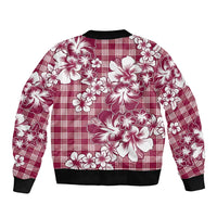 Hibiscus Pakala Royal Magenta Bomber Jacket Tropical Floral Stylized LT01 - Polynesian Pride