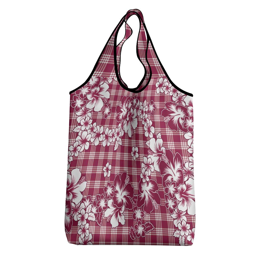 Hibiscus Pakala Royal Magenta Grocery Bag Tropical Floral Stylized LT01 - Polynesian Pride
