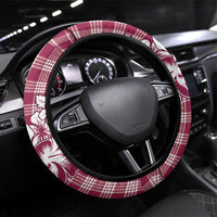 Hibiscus Pakala Royal Magenta Steering Wheel Cover Tropical Floral Stylized LT01 Universal Fit Magenta - Polynesian Pride