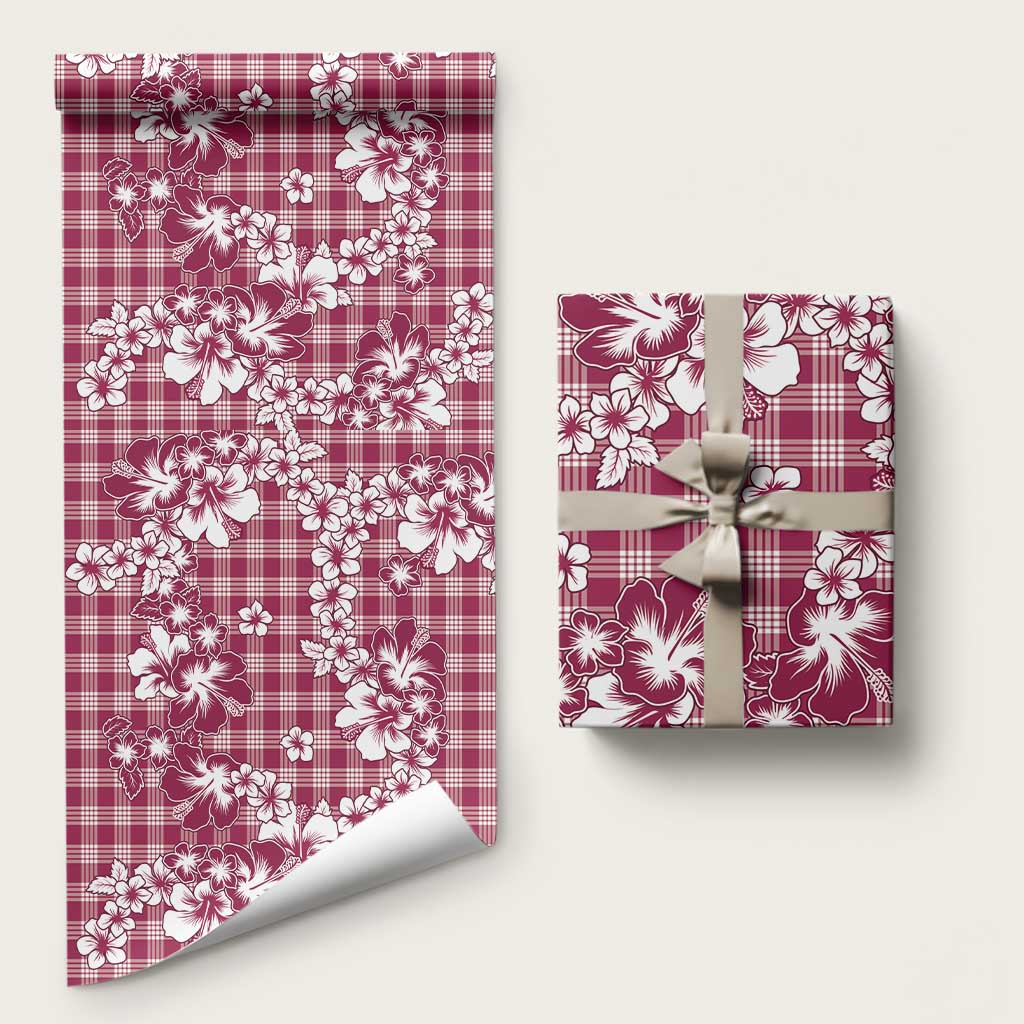Hibiscus Pakala Royal Magenta Wrapping Paper Tropical Floral Stylized LT01 58" × 23" Magenta - Polynesian Pride