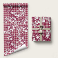Hibiscus Pakala Royal Magenta Wrapping Paper Tropical Floral Stylized LT01 58" × 23" Magenta - Polynesian Pride