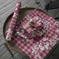Hibiscus Pakala Royal Magenta Wrapping Paper Tropical Floral Stylized LT01 - Polynesian Pride