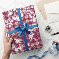 Hibiscus Pakala Royal Magenta Wrapping Paper Tropical Floral Stylized LT01 - Polynesian Pride