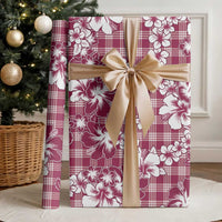 Hibiscus Pakala Royal Magenta Wrapping Paper Tropical Floral Stylized LT01 - Polynesian Pride