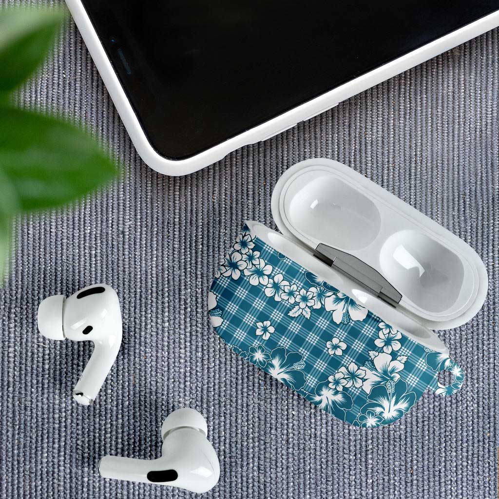 Hibiscus Pakala Ocean Depths Blue AirPods Case Tropical Floral Stylized LT01 - Polynesian Pride