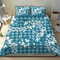 Hibiscus Pakala Ocean Depths Blue Bedding Set Tropical Floral Stylized LT01 - Polynesian Pride