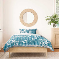Hibiscus Pakala Ocean Depths Blue Bedding Set Tropical Floral Stylized LT01 - Polynesian Pride