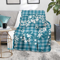 Hibiscus Pakala Ocean Depths Blue Blanket Tropical Floral Stylized LT01 - Polynesian Pride