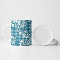 Hibiscus Pakala Ocean Depths Blue Ceramic Mug Tropical Floral Stylized LT01 - Polynesian Pride