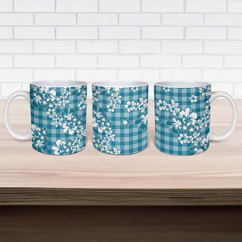Hibiscus Pakala Ocean Depths Blue Ceramic Mug Tropical Floral Stylized LT01 - Polynesian Pride