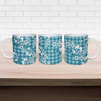 Hibiscus Pakala Ocean Depths Blue Ceramic Mug Tropical Floral Stylized LT01 - Polynesian Pride