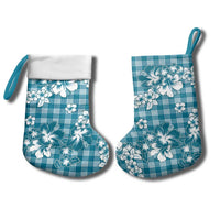 Hibiscus Pakala Ocean Depths Blue Christmas Stocking Tropical Floral Stylized LT01 - Polynesian Pride