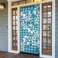 Hibiscus Pakala Ocean Depths Blue Door Cover Tropical Floral Stylized LT01 - Polynesian Pride