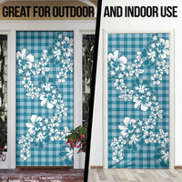 Hibiscus Pakala Ocean Depths Blue Door Cover Tropical Floral Stylized LT01 - Polynesian Pride