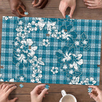 Hibiscus Pakala Ocean Depths Blue Puzzle Tropical Floral Stylized LT01 - Polynesian Pride