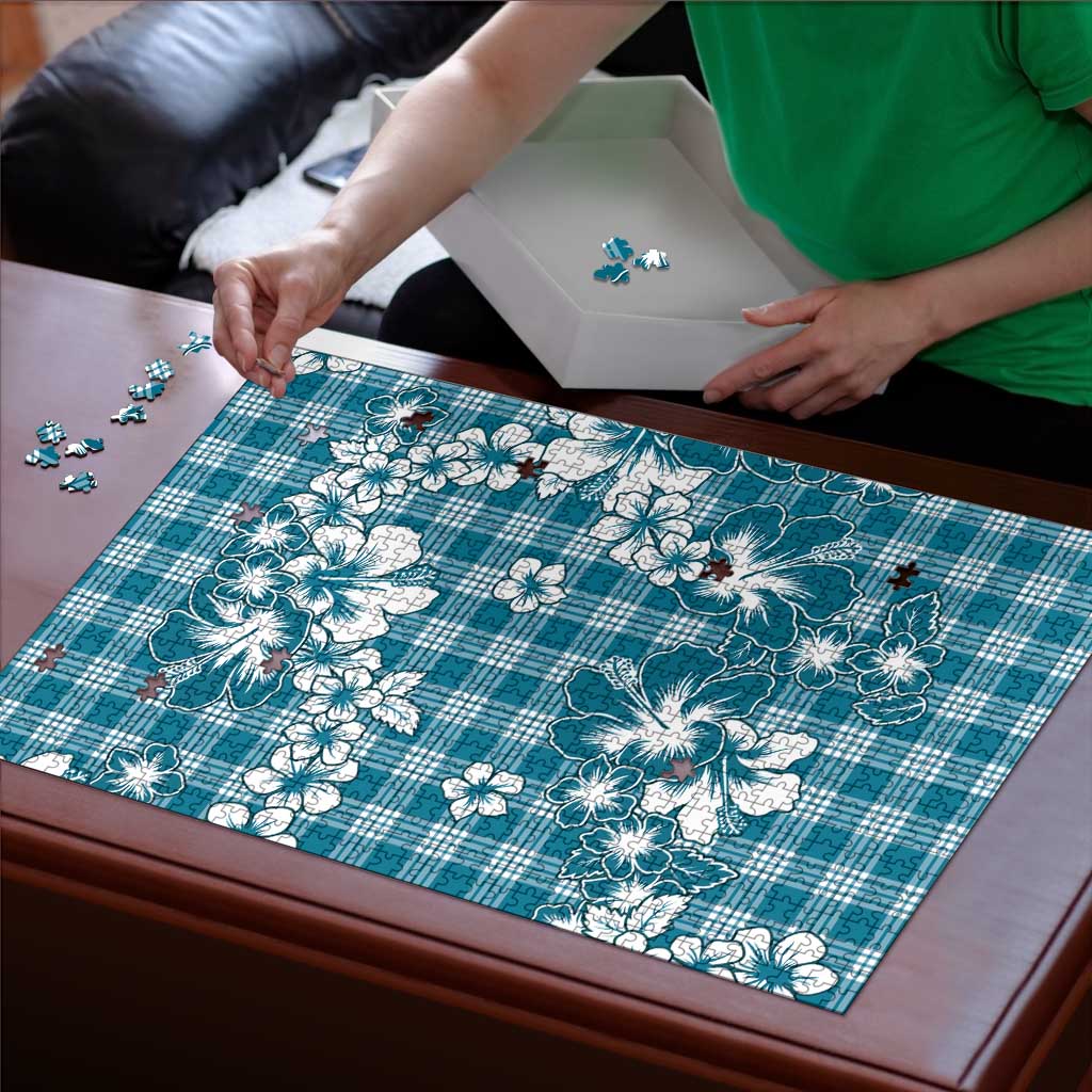 Hibiscus Pakala Ocean Depths Blue Puzzle Tropical Floral Stylized LT01 - Polynesian Pride