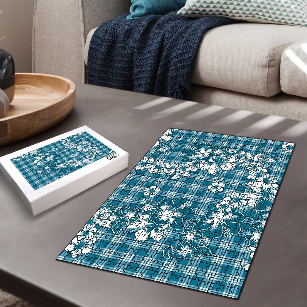 Hibiscus Pakala Ocean Depths Blue Puzzle Tropical Floral Stylized LT01 - Polynesian Pride