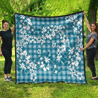 Hibiscus Pakala Ocean Depths Blue Quilt Tropical Floral Stylized LT01 - Polynesian Pride