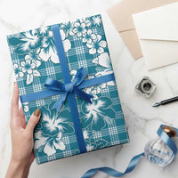 Hibiscus Pakala Ocean Depths Blue Wrapping Paper Tropical Floral Stylized LT01 - Polynesian Pride