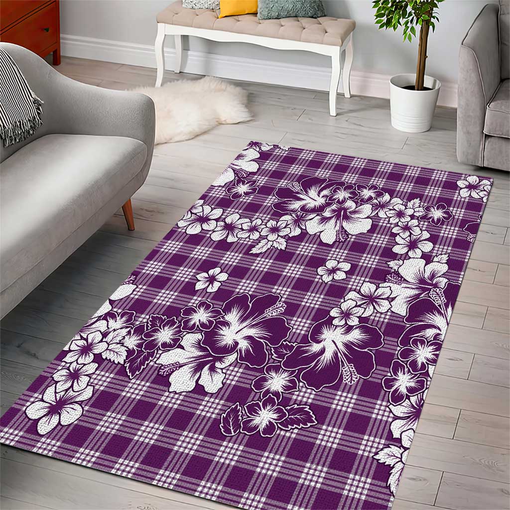 Hibiscus Pakala Sweetie Purple Area Rug Tropical Floral Stylized LT01 - Polynesian Pride