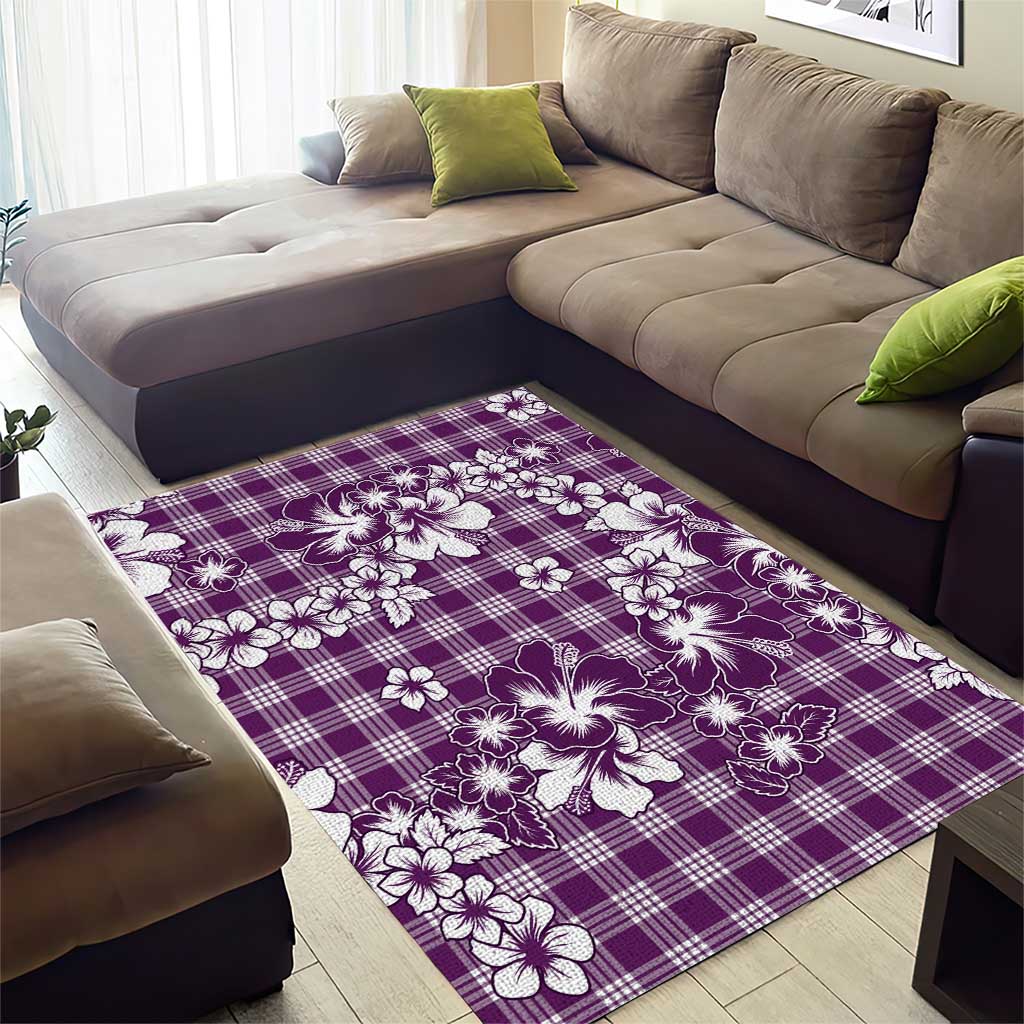 Hibiscus Pakala Sweetie Purple Area Rug Tropical Floral Stylized LT01 - Polynesian Pride