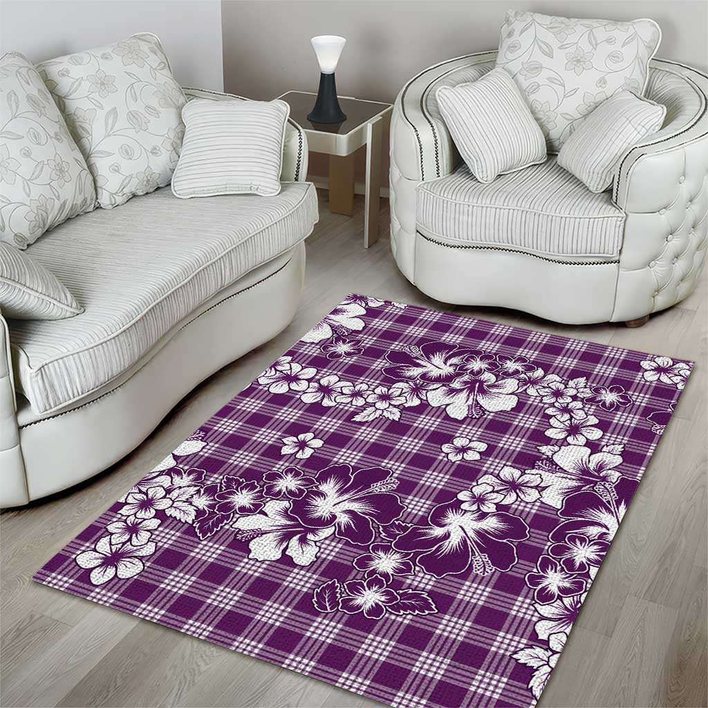 Hibiscus Pakala Sweetie Purple Area Rug Tropical Floral Stylized LT01 - Polynesian Pride