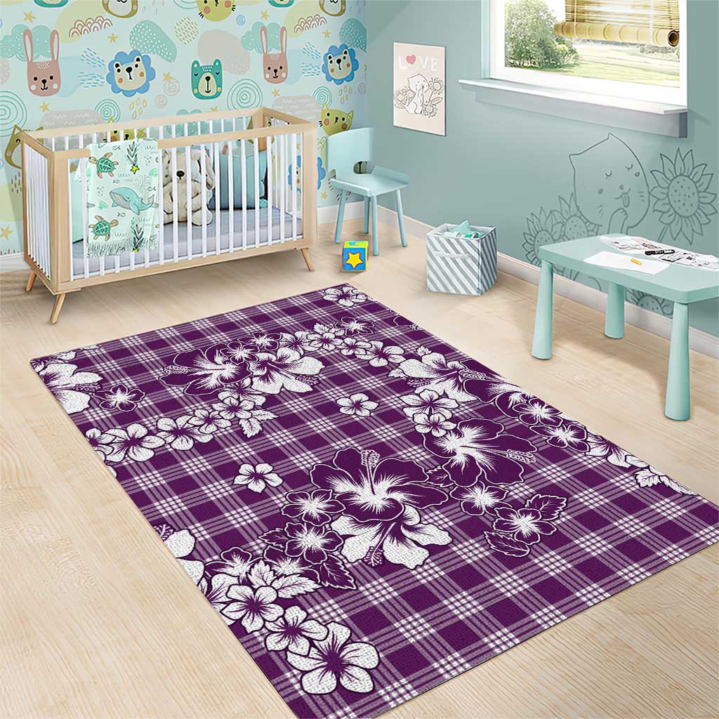 Hibiscus Pakala Sweetie Purple Area Rug Tropical Floral Stylized LT01 - Polynesian Pride