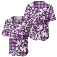 Hibiscus Pakala Sweetie Purple Baseball Jersey Tropical Floral Stylized LT01 - Polynesian Pride