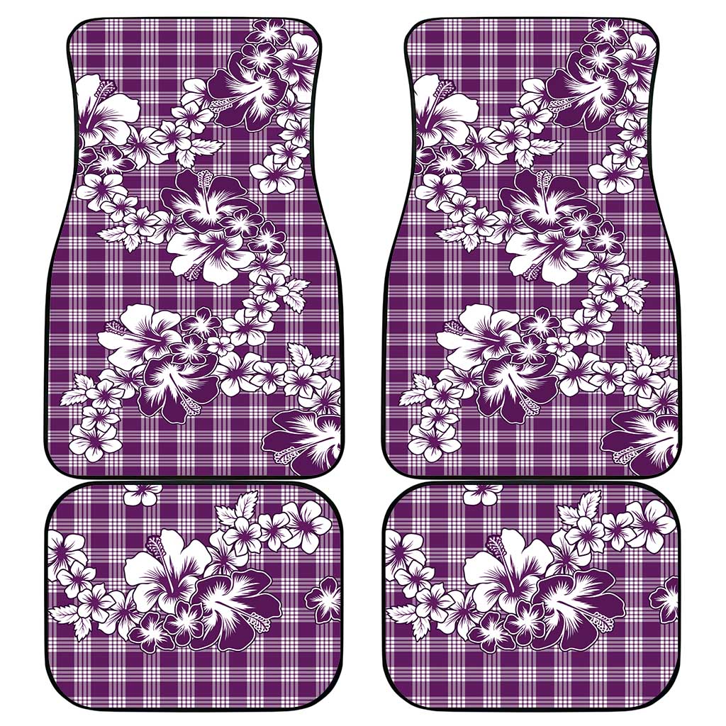 Hibiscus Pakala Sweetie Purple Car Mats Tropical Floral Stylized LT01 - Polynesian Pride