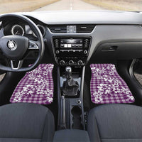 Hibiscus Pakala Sweetie Purple Car Mats Tropical Floral Stylized LT01 Set 2pcs - Front Purple - Polynesian Pride