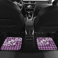 Hibiscus Pakala Sweetie Purple Car Mats Tropical Floral Stylized LT01 Set 2pcs - Back Purple - Polynesian Pride