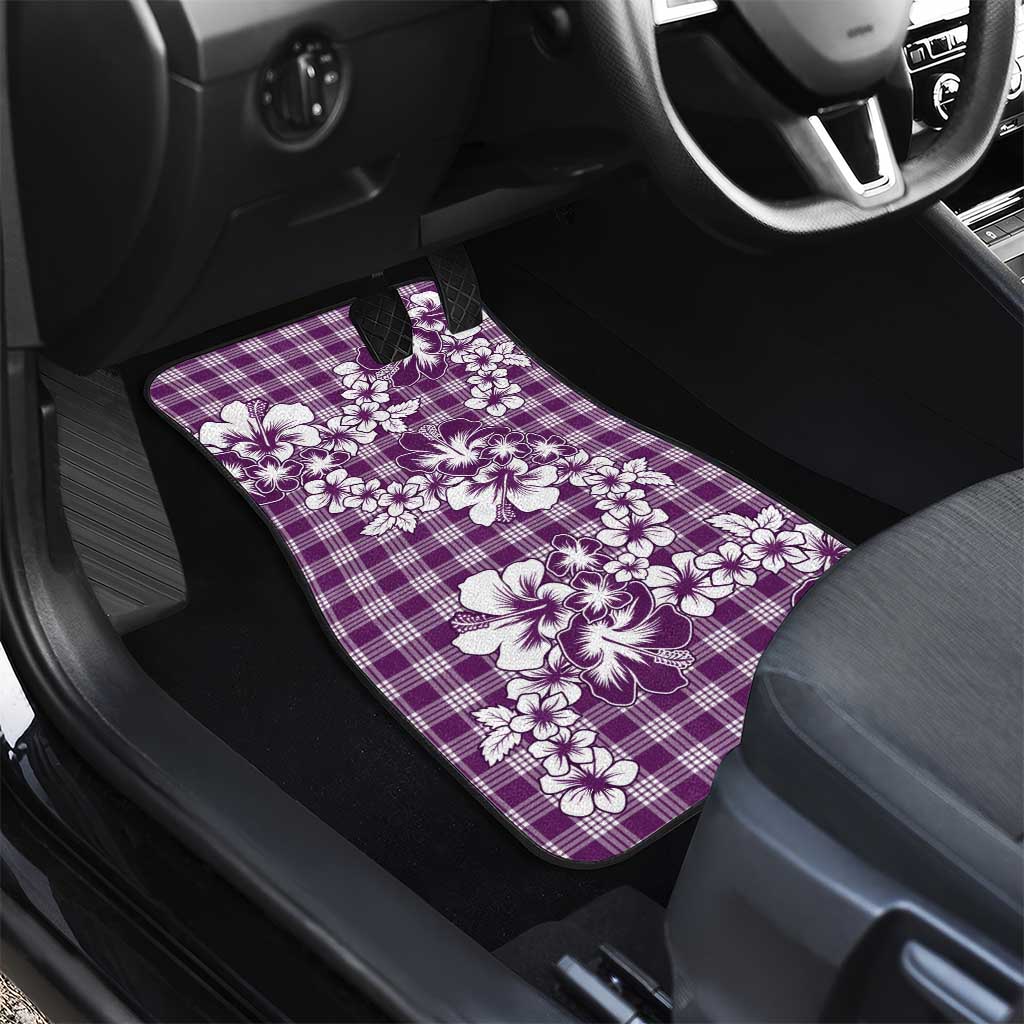 Hibiscus Pakala Sweetie Purple Car Mats Tropical Floral Stylized LT01 - Polynesian Pride
