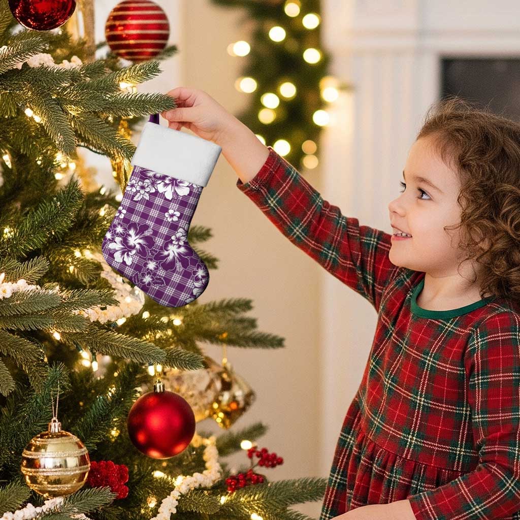 Hibiscus Pakala Sweetie Purple Christmas Stocking Tropical Floral Stylized LT01 - Polynesian Pride