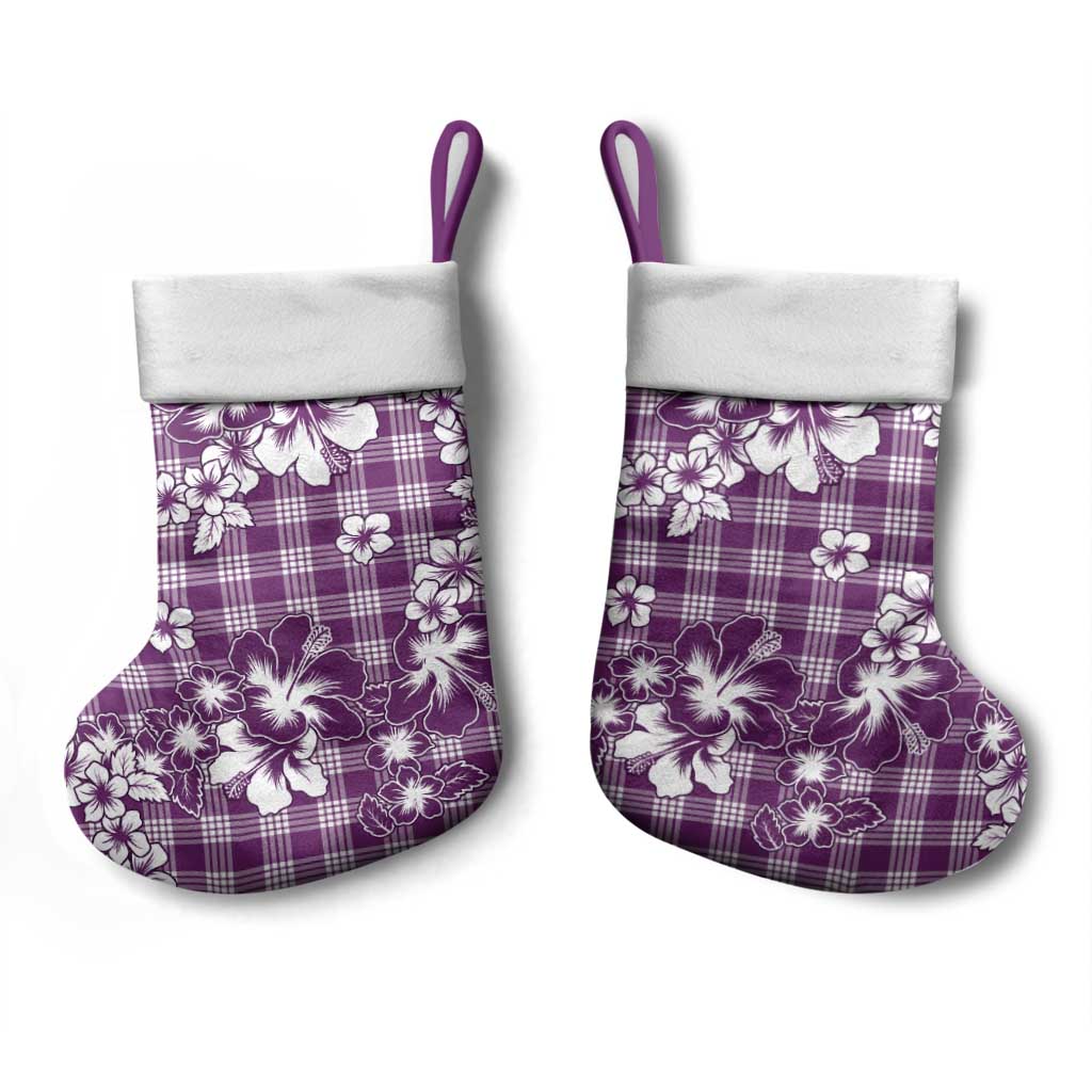 Hibiscus Pakala Sweetie Purple Christmas Stocking Tropical Floral Stylized LT01 - Polynesian Pride