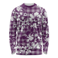 Hibiscus Pakala Sweetie Purple Long Sleeve Shirt Tropical Floral Stylized LT01 Unisex Purple - Polynesian Pride