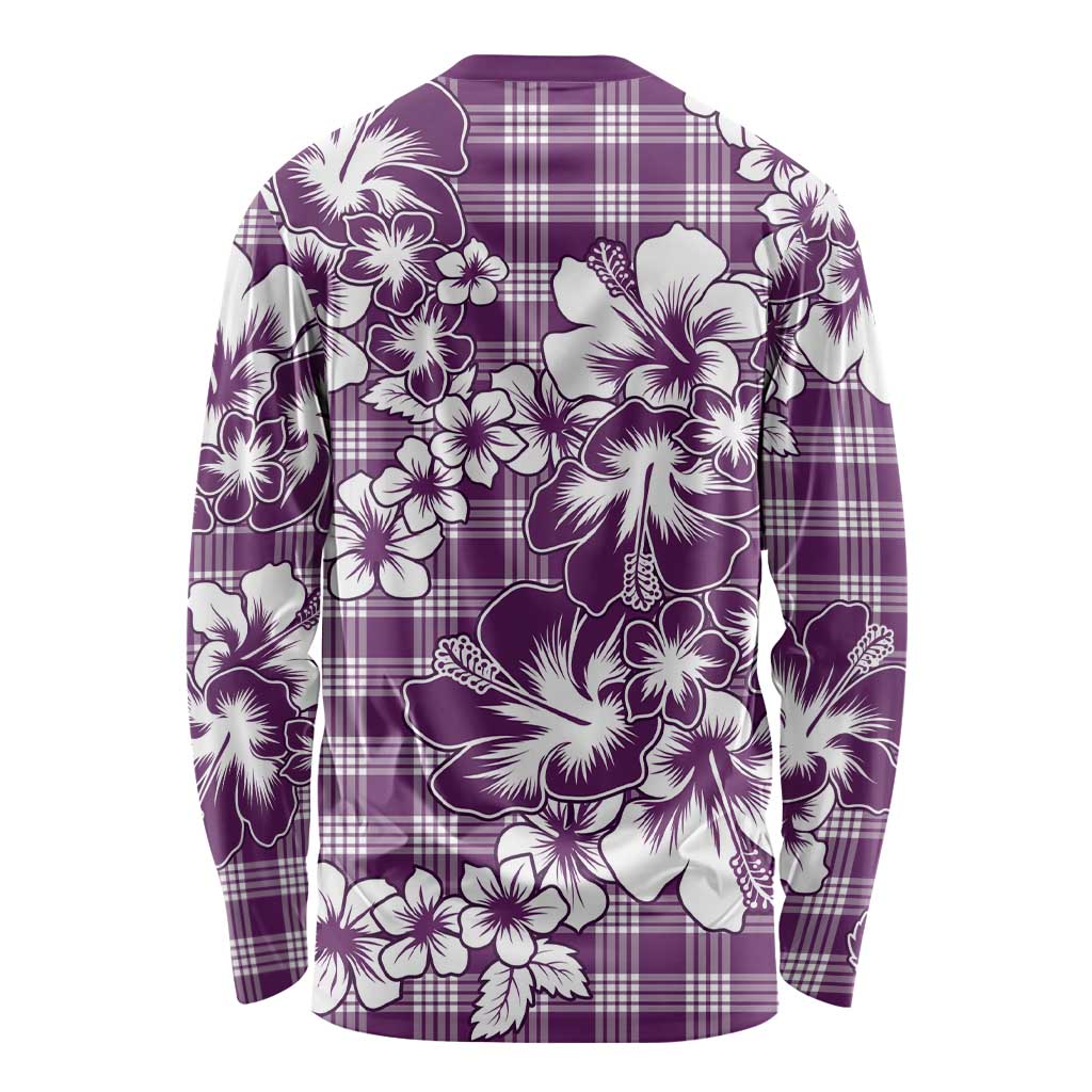 Hibiscus Pakala Sweetie Purple Long Sleeve Shirt Tropical Floral Stylized LT01 - Polynesian Pride