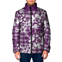 Hibiscus Pakala Sweetie Purple Padded Jacket Tropical Floral Stylized LT01 Men Purple - Polynesian Pride