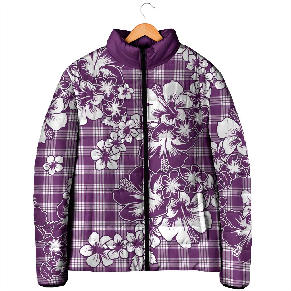 Hibiscus Pakala Sweetie Purple Padded Jacket Tropical Floral Stylized LT01 - Polynesian Pride