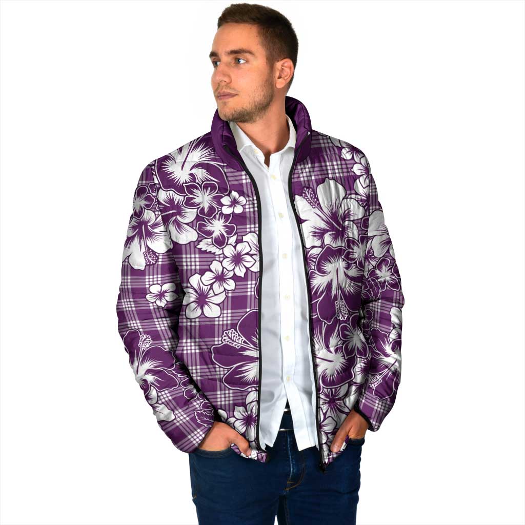 Hibiscus Pakala Sweetie Purple Padded Jacket Tropical Floral Stylized LT01 - Polynesian Pride
