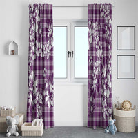 Hibiscus Pakala Sweetie Purple Window Curtain Tropical Floral Stylized LT01 - Polynesian Pride