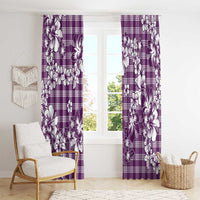 Hibiscus Pakala Sweetie Purple Window Curtain Tropical Floral Stylized LT01 - Polynesian Pride