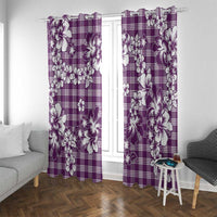 Hibiscus Pakala Sweetie Purple Window Curtain Tropical Floral Stylized LT01 With Grommets Purple - Polynesian Pride