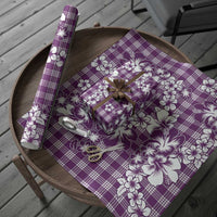Hibiscus Pakala Sweetie Purple Wrapping Paper Tropical Floral Stylized LT01 - Polynesian Pride