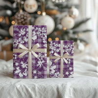 Hibiscus Pakala Sweetie Purple Wrapping Paper Tropical Floral Stylized LT01 - Polynesian Pride